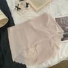Nueva ropa interior de una pieza ultrafina sin costuras con estampado 3D de melocotón a cuadros de seda de hielo para niña, bragas de cintura media sin cadera para mujer