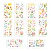 UU005 Comércio exterior Amazon primavera flores da primavera Festa das Borboletas desenhos animados adesivos de tatuagem descartáveis para festa