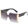 Gafas de sol sin marco de una pieza, populares entre Europa y América, gafas de sol de una pieza que combinan con todo, gafas de sol personalizadas de montura grande de moda para mujer