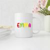 Calcomanías de letras de dibujos animados de 1 pulgada, calcomanías combinadas multicolores de 12 colores, calcomanías personalizadas para tazas, logotipos para fiestas de cumpleaños
