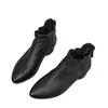 YsshadiR Botines Cortos de Piel de Vaca Estilo Retro Francés para Mujer Otoño Invierno 2026 Nuevos Botines de Piel Genuina Botas de Tacón Grueso Botines Chelsea