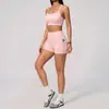 Conjunto de Yoga Personalizado Novo com Bolinhas Conjunto de Top de Alças Finas Falso Duas Peças Esportivo Secagem Rápida Corrida Fitness