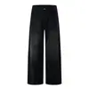 Ropa para Hombre Shanggu: Comercio Transfronterizo Jeans Rectos Americanos de Calle para Hombre, Corte Holgado, Lavados, Aspecto Vintage con Efecto Ojo de Gato