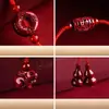 Tobillera de Cuerda Roja Cinnabar con los Doce Signos del Zodíaco para Mujer, Estilo Conmemorativo del Zodíaco, Joyería de Pie Tejida a Mano, Regalo de Vacaciones al por Mayor