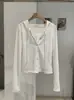 Sudadera con Parches Falsa de Dos Piezas KEKEZOON para Mujer, Adelgazante, Estilo Coreano, Versátil, Botones a Presión, Color Sólido, Top Cárdigan 8889