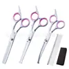 Tesouras para Tosquia de Animais de Estimação, Tesouras Integradas de Aço para Aparar Pelos de Cachorro, Tesouras Domésticas de Dentes Planos, Tesouras Curvas, Suprimentos para Animais de Estimação