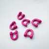 Llavero de Herradura de Colores, Llavero de Cuenta Abierta en Forma de D Pintada, Accesorio DIY, Anillo de Conexión de Aleación
