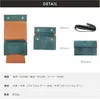 Carteira Personalizada de Couro Japonês Tanning Vegetal Rakuten, Porta-Moedas Vintage com Botão de Pressão, Carteira Multifuncional de Couro Genuíno para Homens
