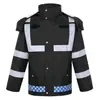Conjunto de Impermeable Dividido Reflectante y Pantalón de Lluvia al por Mayor para Vigilancia de Tráfico, Emergencias, Prevención de Inundaciones y Protección contra Lluvia Intensa