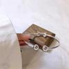 Pulsera de Plata 999 Electrochapada para Mujer Pulsera Sólida Abierta con Lazo Sentido de Diseño Juvenil Regalo del Día de San Valentín 520