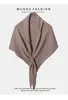Bufanda Triangular de Mezcla de Lana de Alta Calidad para Mujer, Calentador de Cuello Otoño/Invierno, Chal Grande de Color Sólido, Ropa de Abrigo para Habitaciones con Aire Acondicionado