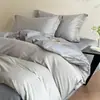 Conjunto de Roupa de Cama Simples de Algodão Puro de Quatro Peças, Lençol e Capa de Edredom 100% Algodão, Lençol e Capa de Edredom Modelo Novo 2026, Conjunto de Roupa de Cama de Três Peças