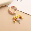 Nueva Cadena Creativa para Teléfono Móvil Caja Ciega de Perlas Colgante Lindo Llavero DIY Corbata de Moño de Aleación Joyería de Moño
