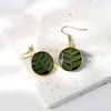 Pendientes de Acero Inoxidable con Hojas de Arce de Planta Real de Estilo Nuevo de Verano Transfronterizos Pendientes de Flor Eterna Resina de Colores Flor Real Colgantes Pequeños