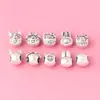 Plata Pura 999 Sanrio Kuromi con Cuentas Hecho a Mano DIY Accesorios Accesorios Pulsera Trenzada Pulsera Joyería