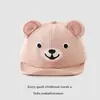 Nueva Gorra de Visera para Bebés y Niños Pequeños para Exteriores Oso Sonriente de Dibujos Animados Sombrero de Ala Suave para Niños Estilo Coreano Sombrero de Sol para Bebés Venta al por Mayor