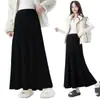 Falda de Maternidad Otoño/Invierno Suelta Estilo Nuevo Estilo Coreano Larga Adelgazante Versátil Sin Soporte Abdominal Falda de Punto Falda de Paraguas Falda Línea A