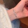 Pulseira de laço de zircônia estilo coreano que combina com tudo, feminina, nicho de luxo leve, estilo socialite de alta classe, temperamento, joia de mão