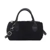 Bolso de Hombro de Lana Moda Estilo Coreano Tendencia 2025 Invierno Nuevo Nicho Simple Cruzado Bolso Almohada para Viajar