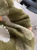 [Liquidación Especial] Sin Devoluciones ni Cambios. Suéter de Punto para Mujer de Manga Larga, Otoño e Invierno, Exterior Hecho a Mano con Perlas, Suave y Liso