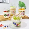 Taza de Boba en Forma de U 360ml Té de Leche Boba Ovaltine Boba Oreo Pastel de Frutas Pastel de Postre Caja