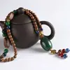 Collar de Xizang Más Vendido Versátil para Hombres y Mujeres Estilo Étnico Vintage Cadena de Lana Accesorios para Ropa Larga de Algodón y Lino Viaje de Madera