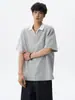 Camisa Polo de Color Bloqueado de Marca de Moda, Falso Dos Piezas para Hombre, Verano Retro Estilo Universitario Deportivo Manga Corta High Street Versátil Casual