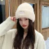 Nuevo Sombrero Lavable con Agua a Alta Temperatura para Hombres y Mujeres, Sombrero de Punto Cálido y Agradable para la Piel, Hace que la Cara Parezca Más Pequeña, Sombrero de Lana, Temporada de Otoño e Invierno, Protección para las Orejas de Mujer, Moderno