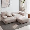 Sofá Módulo de Pana Moderno y Sencillo para Sala de Estar Bloque Tofu Fila Recta Combinación Sofá para Dos Apartamento Pequeño
