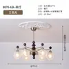 Lámpara de Araña de Sala de Estar de Estilo Francés de Mediados de Siglo, Iluminación Principal de Pasillo Retro Americano de Alta Gama 2025 Nuevas Lámparas de Nogal