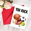Paquete de Tarjetas de Felicitación con Sobre - Tema: Bol Nuevo de Evento Deportivo Mundial de Fútbol - Tarjeta de Agradecimiento de Cumpleaños