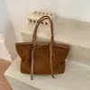 Shuai Mi Jia bolsa retro de gran capacidad para mujer 2026 nueva moda de tendencia versión coreana bolsa de mano simple bolso de hombro para el día a día