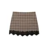 Para Comercio Exterior Europeo y Americano Transfronterizo Ropa de Mujer Aliexpress Más Vendido Verano Cinco Colores Encaje Patchwork Mini Falda Sexy