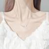 BaObAo Design Original Prata 925 Esterlina Diamante Concha Flor de Cerejeira Alce Colar Feminino Estilo Ins Joia de Nicho Presente