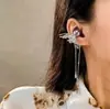 Hebilla de Orejera con Lazo de Diamantes Completos, Oso Lindo, Copo de Nieve, Mariposa con Borla, Clips Hebilla Accesorios, Hebilla de Orejera Única de Nicho