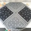 Pañuelo Cuadrado Pequeño de Imitación Seda Lana Algodón Lino, Nuevo Pañuelo de Seda Otoño e Invierno, Versátil para Viajes Diarios, Moda Retro, Chal Elegante de Alta Gama