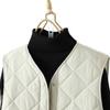 2026 Versátil Otoño Simple Invierno Nuevo Casual Versátil Acolchado Algodón Delgado Botón Oculto Bolsillo Lateral Chaleco para Mujer