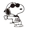Venta al por mayor de fábrica Snoopy tallado estilo ins caricatura lindo alto valor de color pegatina de pared Snoopy decoración de cubo de basura