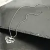 Colar Estilo Ins para Homens e Mulheres com Letras de Coração DIY Luxo Acessível Joias de Alta Qualidade Pingente Personalizado de Aço Inoxidável Atacado