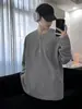 Sudadera de punto gofre con media cremallera transfronteriza para hombre, de alta gama, corte limpio, estilo americano de alta calle, camiseta de manga larga básica