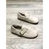 Sapatos Birkenstock forrados com pelúcia de lã estilo floresta feminino 2026 Outono Inverno novos versáteis de calçar rápido sapatos quentes de pelo sapatos de algodão para exterior