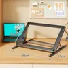 Soporte para portátil para uso doméstico, estante plegable de altura ajustable para escritorio, adecuado para escritorios de dormitorios estudiantiles, plegable