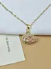 Cadena para Clavícula con Circonita de Cisne Microincrustada Estilo INS Collar Chapado en Oro Cobre Venta al por Mayor Transfronteriza