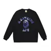 Comercio exterior transfronterizo marca de tendencia estilo japonés BAPE cabeza de tiburón estampado de letras unisex sudadera con cuello redondo colección
