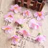Flor de Cabeza para Joyería DIY Flor de Orquídea Triángulo Decoración de Escritorio Flor de Orquídea Triángulo de 6 Pétalos Flor Decorativa Pastoral para el Hogar