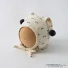 Toucas para Bebês, Toucas para Fontanela de Bebês, Toucas Fofas de Bolinhas com Amarração para Bebês Pequenos, Toucas Protetoras de Orelha para Bebês Meninos e Meninas