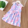 Vestido de Playa de Algodón y Seda Floral de Princesa para Niños 2026 Verano Nuevo Vestido de Tirantes para Bebé Ropa para el Hogar con Aire Acondicionado