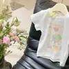Conjunto de Verano para Niñas 2025 Nuevo Estilo Coreano Estampado de Dibujos Animados Camiseta de Manga Corta Pantalones Anchos para Mujer Bebé Conjunto de Dos Piezas a la Moda