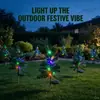Luces solares para el suelo con forma de árbol de Navidad, impermeables, para exteriores, transfronterizas, para la iluminación decorativa de patios, porches y caminos durante las fiestas