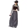 Nuevo Estilo Otoño 2026 para Niños Mayores: Conjunto de Dos Piezas con Pantalones Cargo Versátiles de Tiro Alto y Pantalones Casuales Sueltos
